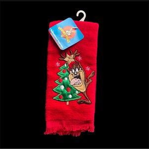 NWT 1997 Looney Tunes Taz Embroidered Decorative Holiday Towel